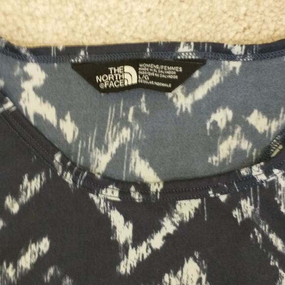 The North Face Tank Top Women's Sz L Black White Racer Back Flashdry Activewear - Picture 2 of 9